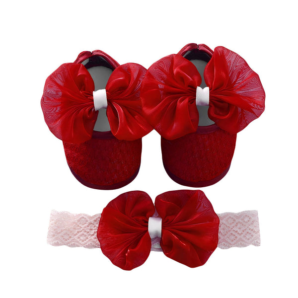 Chaussures de bébé rouges avec nœuds et bandeau assorti. Ensemble adorable pour petite fille, idéal pour une occasion spéciale ou un cadeau de naissance. Style élégant et confortable., 45287070040245,45287070073013,45287070105781,45287070138549,45287070171317,45287070204085,45287070236853,45287070269621,45287070302389,45287070335157,45287070367925,45287070400693