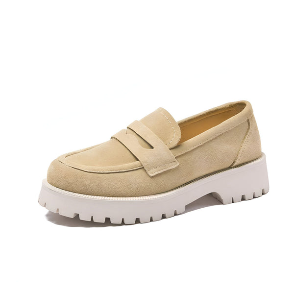 Mocassin beige en daim avec semelle épaisse blanche, style tendance et confortable. Chaussure élégante pour femme., 45286919241909,45286919274677,45286919307445,45286919340213,45286919372981,45286919405749,45286919438517,45286919471285,45286919504053,45286919536821,45286919569589,45286919602357,45286919635125,45286919667893,45286919700661,45286919733429,45286919766197,45286919798965,45286919831733,45286919864501,45286919897269,45286919930037,45286919962805,45286919995573,45286920028341,45286920061109,4