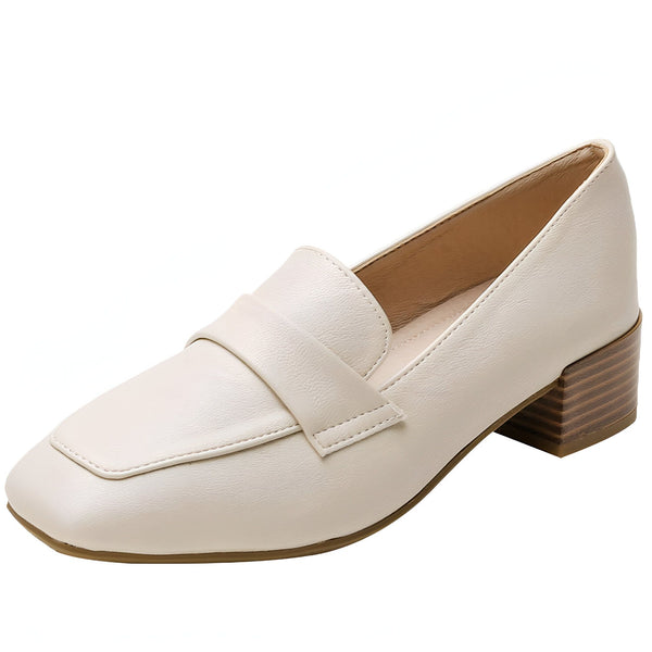 Mocassin en cuir blanc cassé avec talon bloc en bois. Chaussure élégante et confortable. Idéale pour un look décontracté chic. Style classique revisité., 45286903906485,45286903939253,45286903972021,45286904004789,45286904037557,45286904070325,45286904103093,45286904135861,45286904168629,45286904201397,45286904234165,45286904266933,45286904299701,45286904332469,45286904365237,45286904398005,45286904430773,45286904463541,45286904496309,45286904529077,45286904561845