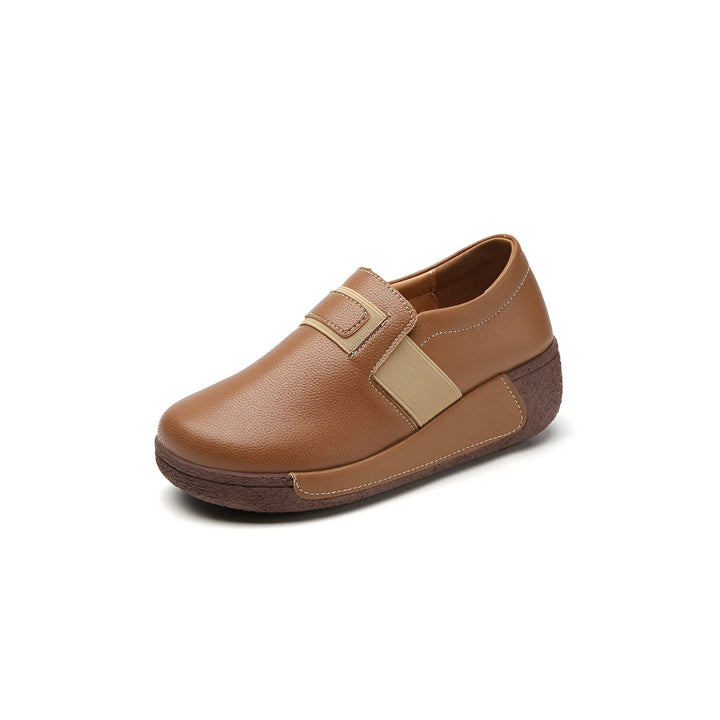 Mocassin marron pour femme, style décontracté avec plateforme. Chaussure confortable en cuir marron clair avec élastiques beige., 45286646448309,45286646481077,45286646513845,45286646546613,45286646579381,45286646612149,45286646644917,45286646677685,45286646710453,45286646743221,45286646775989,45286646808757,45286646841525,45286646874293,45286646907061,45286646939829,45286646972597,45286647005365,45286647038133,45286647070901,45286647103669,45286647136437,45286647169205,45286647201973,45286647234741,45