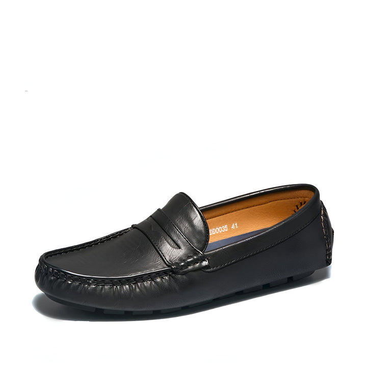 Mocassin noir en cuir pour homme. Chaussure décontractée et élégante, idéale pour un look moderne et confortable., 45286873366709,45286873399477,45286873432245,45286873465013,45286873497781,45286873530549,45286873563317,45286873596085,45286873628853,45286873661621,45286873694389,45286873727157,45286873759925,45286873792693