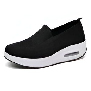 Chaussure décontractée noire pour femme avec semelle compensée blanche. Mocassin confortable et léger, idéal pour le quotidien. Chaussure de marche sans lacets, style slip-on., 45286890700981,45286890733749,45286890766517,45286890799285,45286890832053,45286890864821,45286890897589,45286890930357,45286890963125,45286890995893,45286891028661,45286891061429,45286891094197,45286891126965,45286891159733,45286891192501,45286891225269,45286891258037,45286891290805,45286891323573,45286891356341,4528689138910