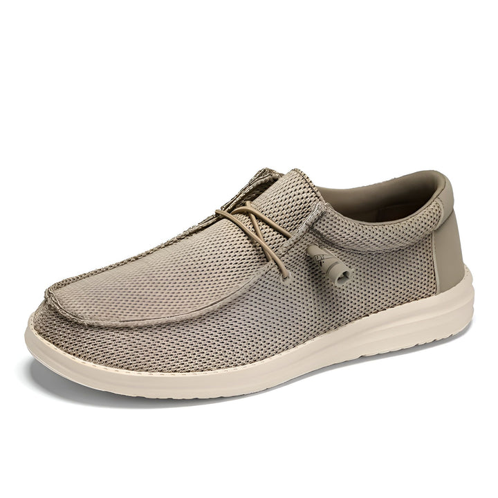 Chaussure décontractée beige en maille avec lacets élastiques. Mocassin confortable pour hommes, style décontracté et élégant. Idéal pour un look estival., 45286668370101,45286668402869,45286668435637,45286668468405,45286668501173,45286668533941,45286668566709,45286668599477,45286668632245,45286668665013,45286668697781,45286668730549,45286668763317,45286668796085,45286668828853,45286668861621,45286668894389,45286668927157,45286668959925,45286668992693,45286669025461,45286669058229,45286669090997,4