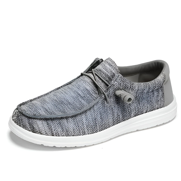Mocassin décontracté gris en tissu à lacets, semelle blanche. Chaussure d'intérieur/extérieur confortable et légère pour homme., 45286668370101,45286668402869,45286668435637,45286668468405,45286668501173,45286668533941,45286668566709,45286668599477,45286668632245,45286668665013,45286668697781,45286668730549,45286668763317,45286668796085,45286668828853,45286668861621,45286668894389,45286668927157,45286668959925,45286668992693,45286669025461,45286669058229,45286669090997,45286669123765,45286669156533