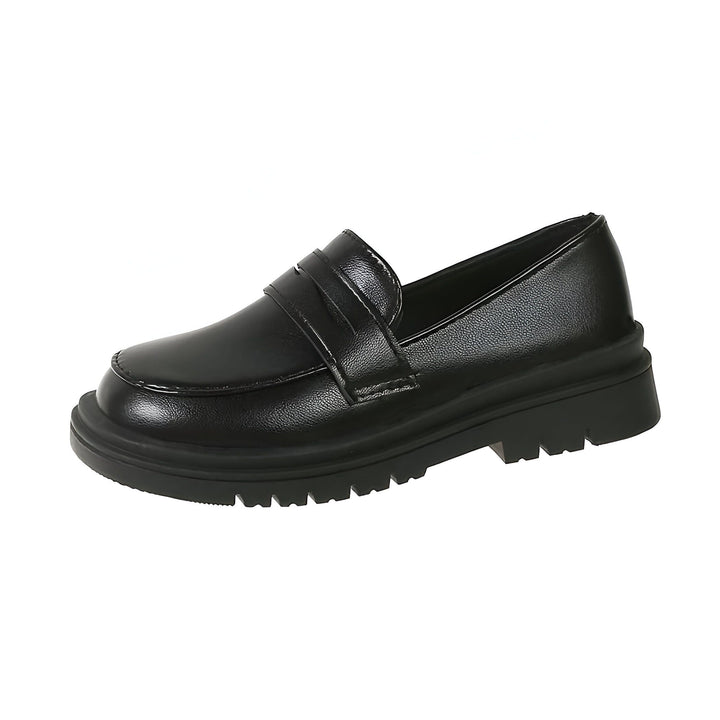 Mocassin noir classique pour femme, chaussure basse avec semelle épaisse crantée, style preppy et décontracté. Mode automne-hiver., 45287009419445,45287009452213,45287009484981,45287009517749,45287009550517,45287009583285,45287009616053,45287009648821,45287009681589,45287009714357,45287009747125,45287009779893,45287009812661,45287009845429,45287009878197,45287009910965,45287009943733,45287009976501,45287010009269,45287010042037,45287010074805,45287010107573,45287010140341,45287010173109