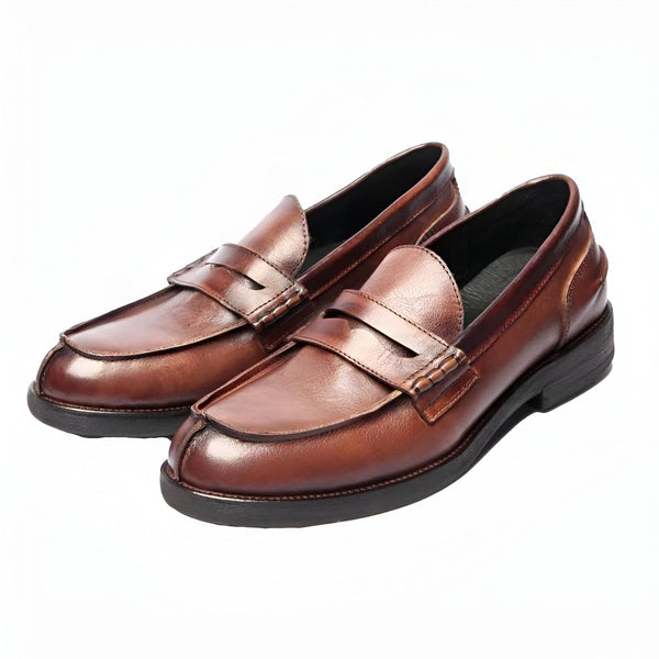 Mocassins marron en cuir pour hommes. Chaussures élégantes de style classique. Mode masculine, chaussures de ville, souliers en cuir., 45286725419189,45286725451957,45286725484725,45286725517493,45286725550261,45286725583029,45286725615797,45286725648565,45286725681333,45286725714101,45286725746869,45286725779637,45286725812405,45286725845173