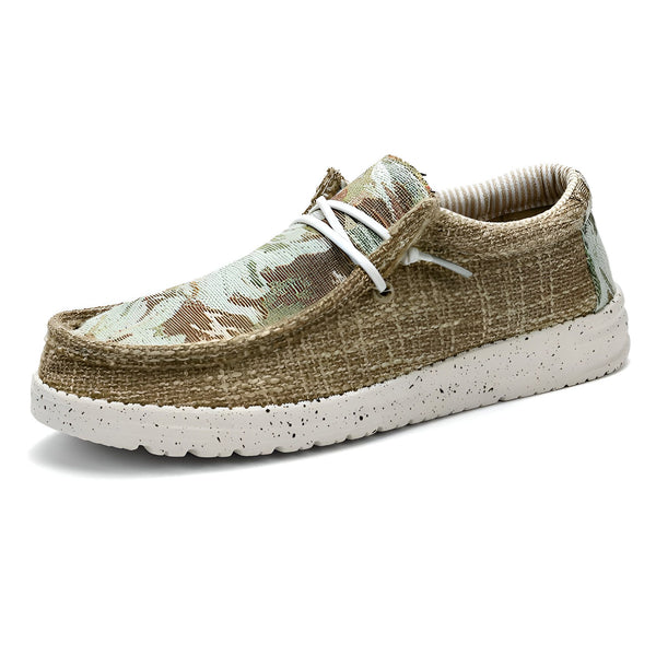 Mocassin décontracté pour homme, motif camouflage et texture toile. Semelle blanche mouchetée, lacets blancs. Idéal pour un style décontracté et confortable., 45286666371253,45286666404021,45286666436789,45286666469557,45286666502325,45286666535093,45286666567861,45286666600629,45286666633397,45286666666165,45286666698933,45286666731701,45286666764469,45286666797237,45286666830005,45286666862773,45286666895541,45286666928309,45286666961077,45286666993845,45286667026613,45286667059381,45286667092149,