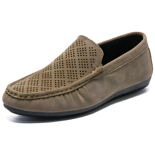 Mocassin en daim marron perforé pour homme, chaussure d'été décontractée et confortable., 45286807732405,45286807765173,45286807797941,45286807830709,45286807863477,45286807896245,45286807929013,45286807961781,45286807994549,45286808027317,45286808060085,45286808092853