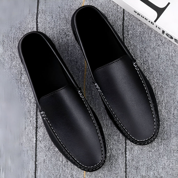Mocassins noirs en cuir pour homme avec coutures blanches, chaussures élégantes et confortables., 45287127154869,45287127187637,45287127220405,45287127253173,45287127285941,45287127318709,45287127351477,45287127384245,45287127417013,45287127449781,45287127482549,45287127515317,45287127548085,45287127580853,45287127613621,45287127646389,45287127679157,45287127711925,45287127744693,45287127777461
