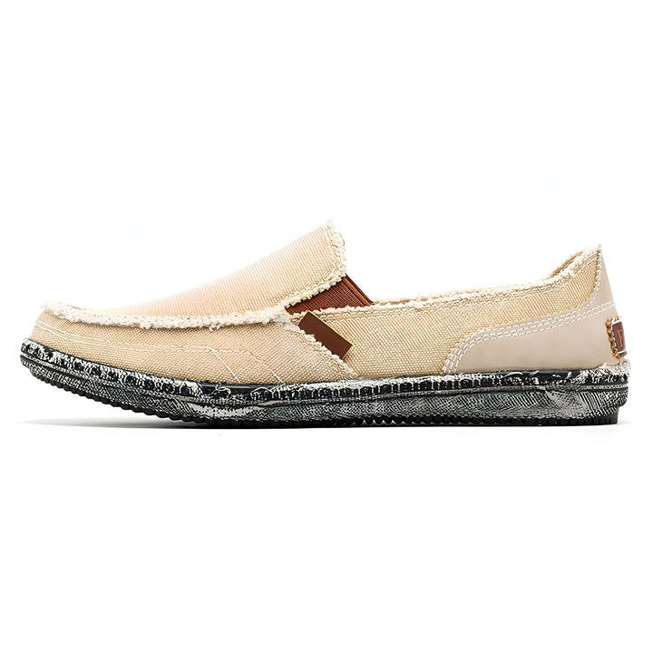Mocassin décontracté beige pour homme, dessus en toile, semelle texturée grise et noire. Style estival facile à porter., 45286737084597,45286737117365,45286737150133,45286737182901,45286737215669,45286737248437,45286737281205,45286737313973,45286737346741,45286737379509,45286737412277,45286737445045,45286737477813,45286737510581,45286737543349,45286737576117,45286737608885,45286737641653,45286737674421,45286737707189,45286737739957,45286737772725,45286737805493,45286737838261,45286737871029,4528673790
