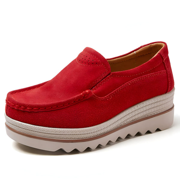 Mocassin compensé rouge en daim pour femme, semelle beige et motif tressé, confort et style décontracté. Chaussure tendance, idéale pour une tenue décontractée et élégante., 45286902857909,45286902890677,45286902923445,45286902956213,45286902988981,45286903021749,45286903054517,45286903087285,45286903120053,45286903152821,45286903185589,45286903218357,45286903251125,45286903283893,45286903316661,45286903349429,45286903382197,45286903414965,45286903447733,45286903480501,45286903513269,452869035460