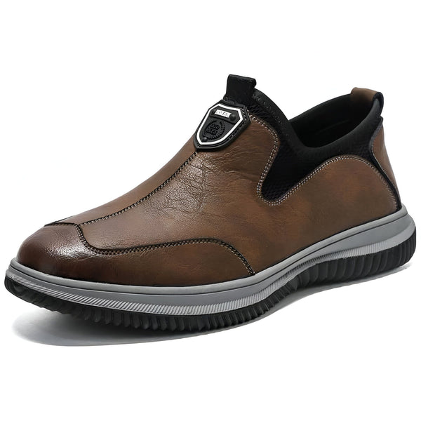 Chaussure homme marron en cuir avec semelle épaisse et détails noirs, style décontracté et confortable, idéale pour un look tendance et pratique., 45286931759285,45286931792053,45286931824821,45286931857589,45286931890357,45286931923125,45286931955893,45286931988661,45286932021429,45286932054197,45286932086965,45286932119733
